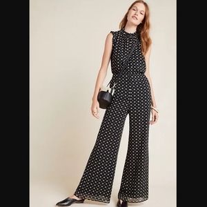 Ali & Jay Anthropologie Troubadour Jumpsuit Black Floral